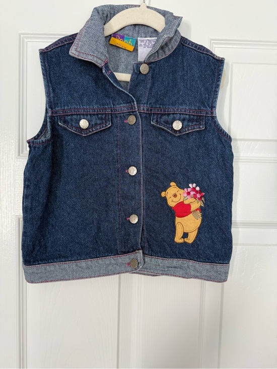 Disney Other - Winnie The Pooh Y2K Denim Vest Size 4t